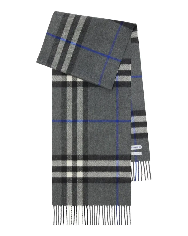 Burberry Karierter Schal aus Kaschmir - Grau Grau
