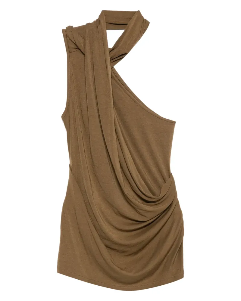 Entire Studios Dalters draped one-shoulder top - Braun Braun