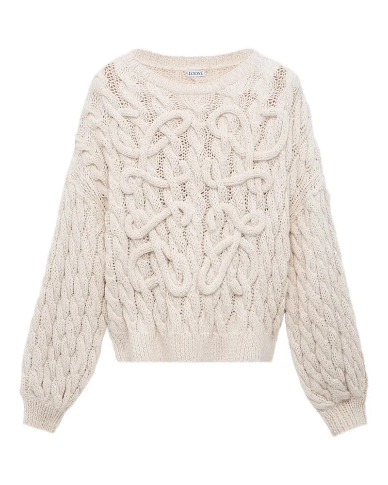 Loewe Anagram Pullover aus Baumwoll-Wollgemisch - Nude Nude