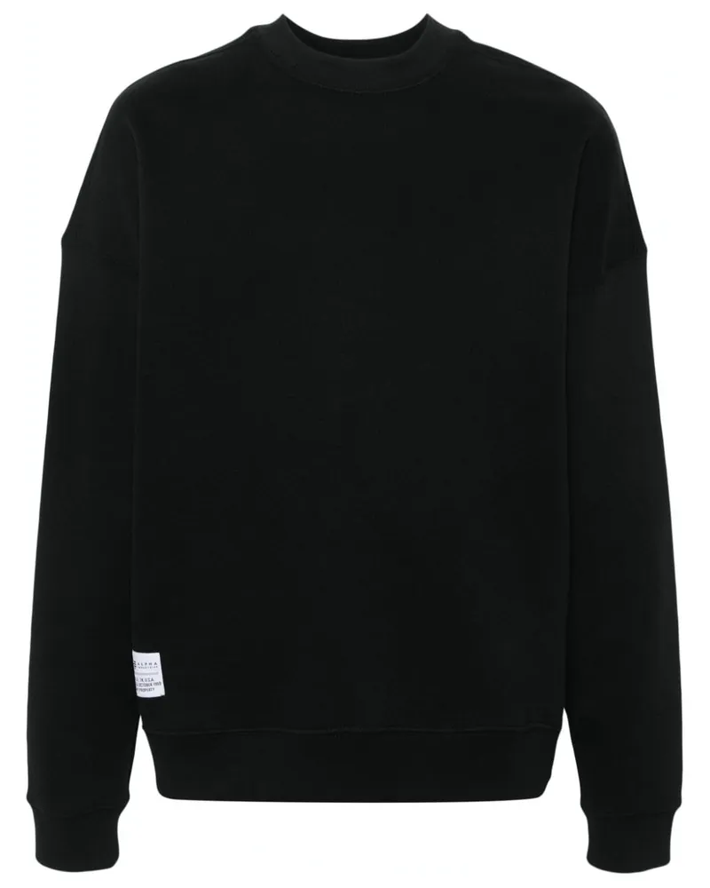 Alpha Industries Sweatshirt mit Logo-Print - Schwarz Schwarz