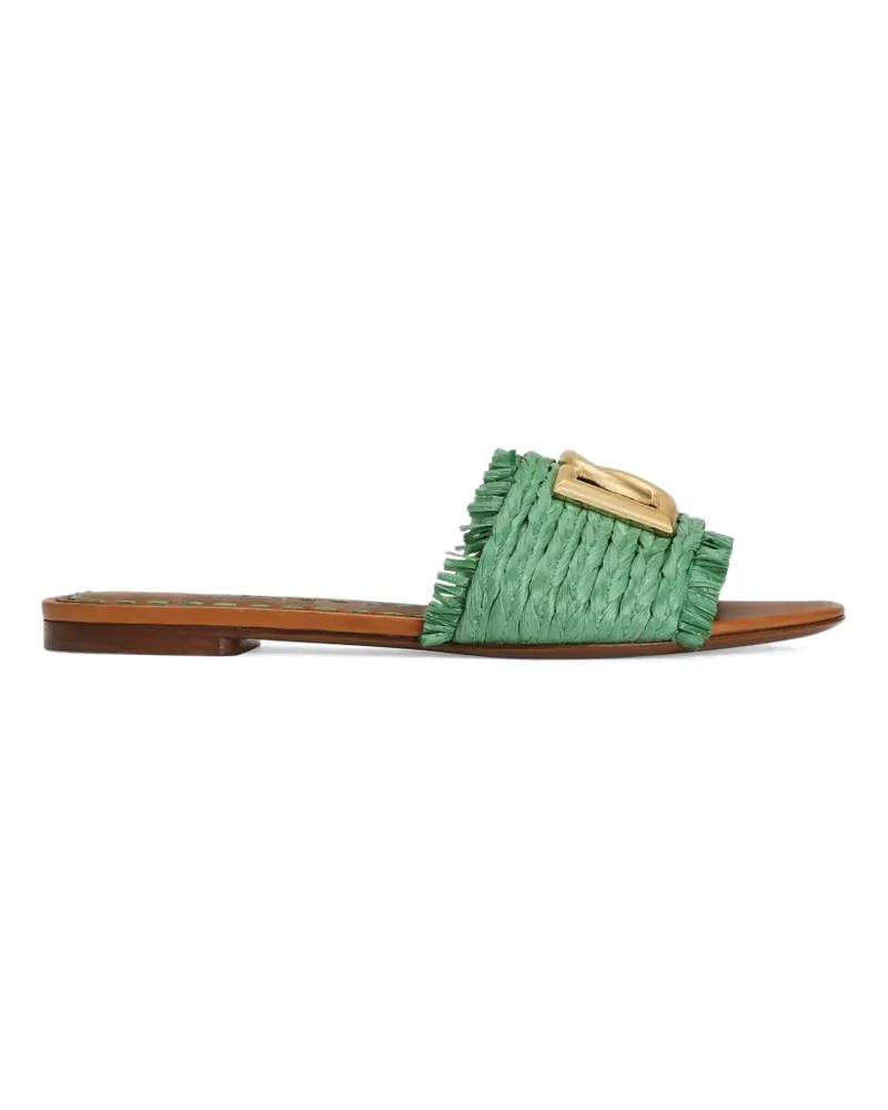 Dolce & Gabbana raffia slippers - Grün Grün