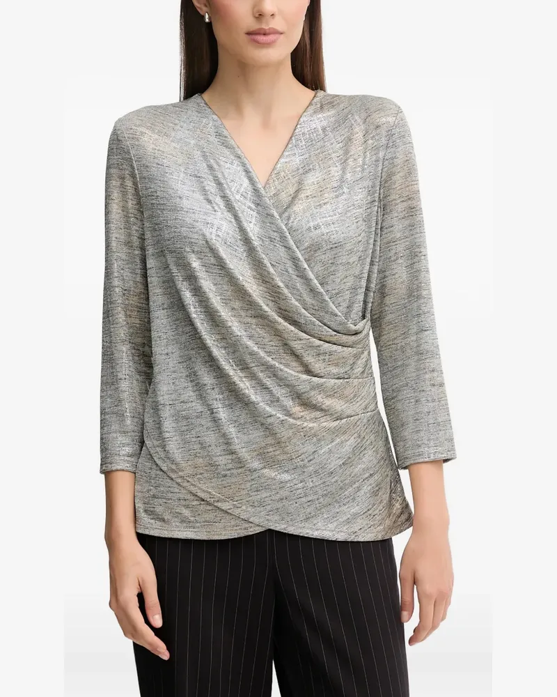 Joseph Ribkoff V-neck draped blouse - Grau Grau