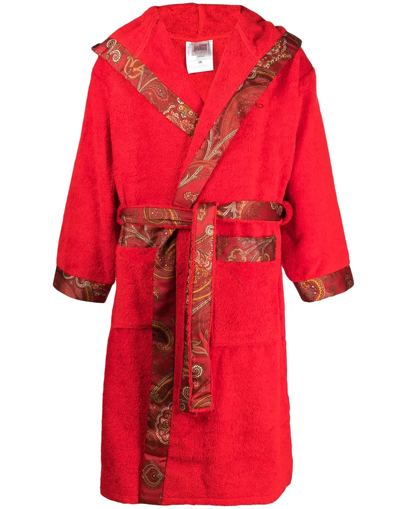 Etro Bademantel mit Paisley-Borten - Rot Rot