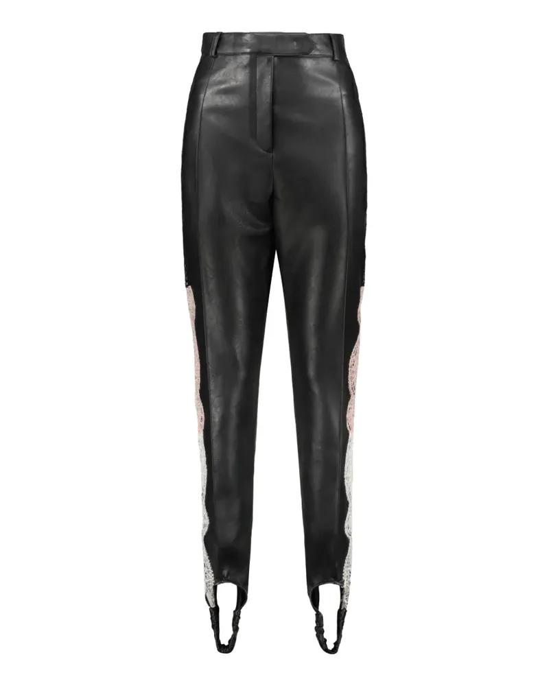 ELLERY lace-insert stirrup trousers - Schwarz Schwarz