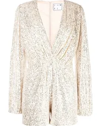 In The Mood for Love Langärmeliger Playsuit Silber