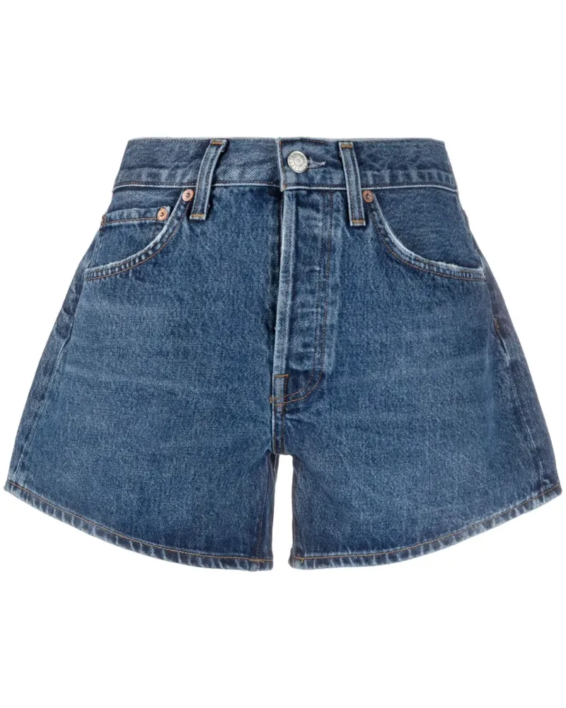 AGOLDE Jeans-Shorts mit hohem Bund - Blau Blau
