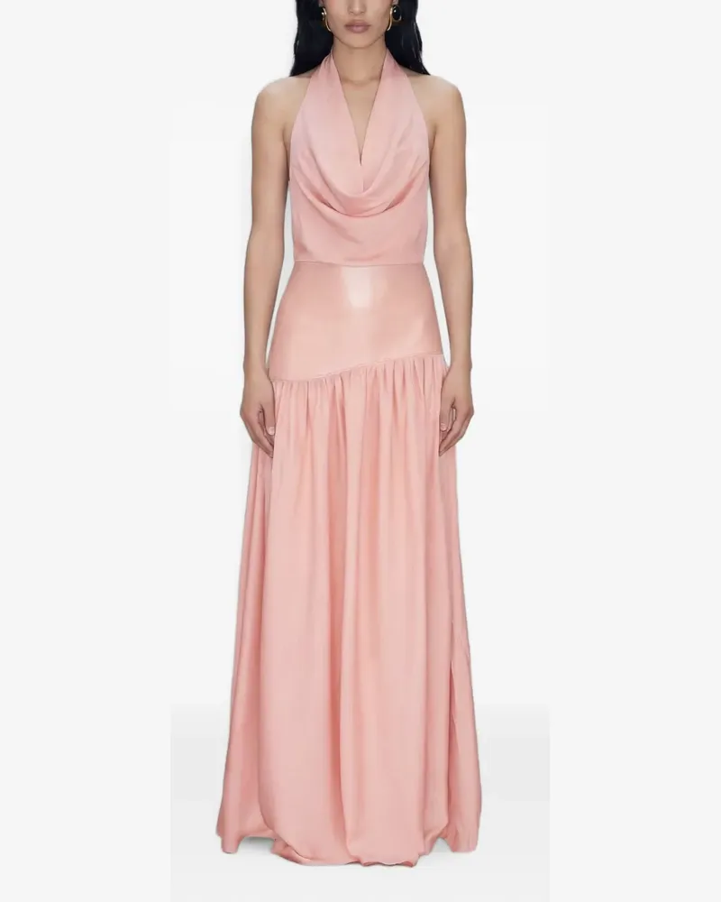 Atoir cowl-neck gathered dress - Rosa Rosa