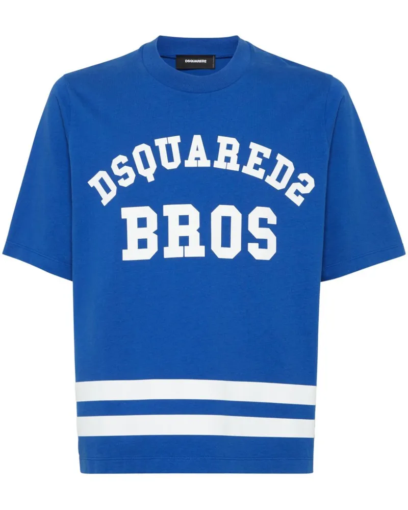 Dsquared2 T-Shirt mit Logo-Print - Blau Blau
