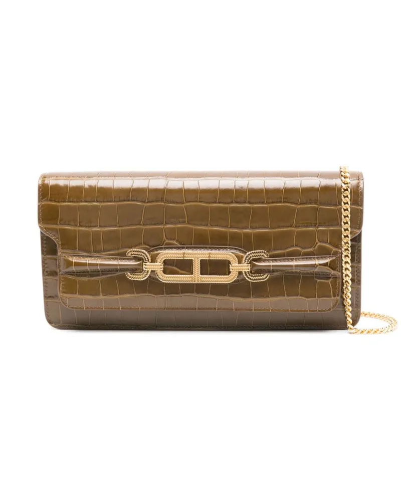 Tom Ford Whitney Schultertasche mit Kroko-Effekt - Grün Grün