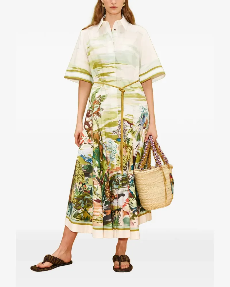ALEMAIS Jungle Boogie Midi-Hemdkleid - Nude Nude