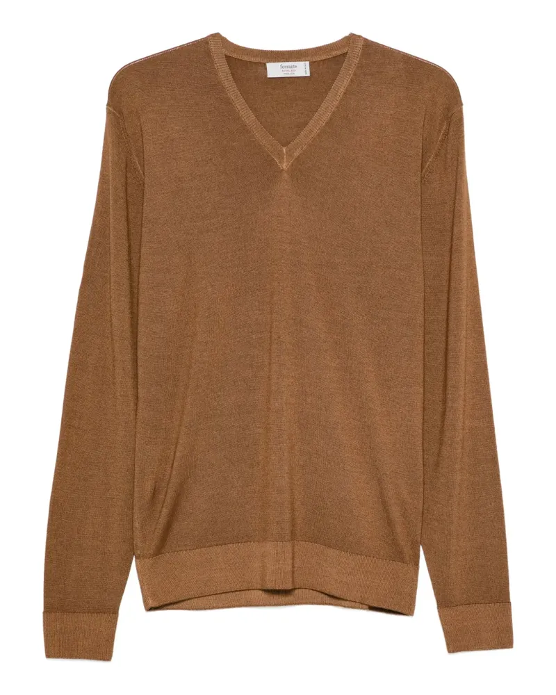 Ferrante Pullover mit V-Ausschnitt - Braun Braun