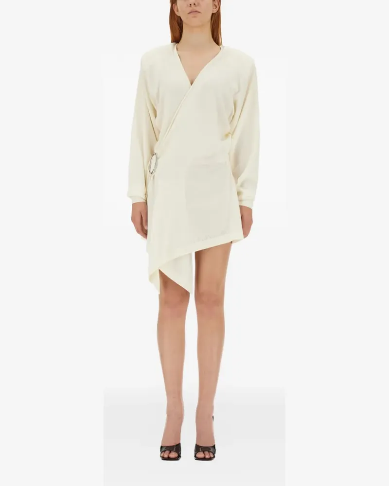 ATTICO Hurely wrap V-neck mini dress - Nude Nude