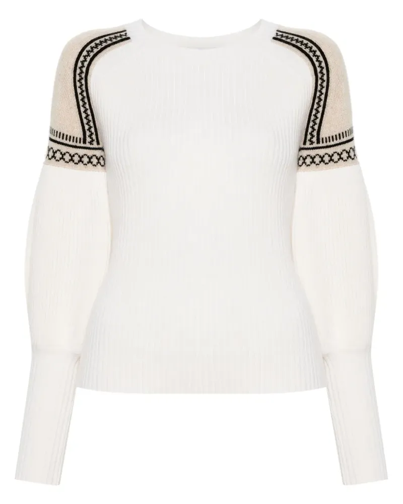 Max Mara Gerippter Pullover - Nude Nude