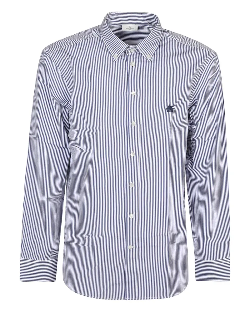 Etro stripe-pattern cotton shirt - Blau Blau