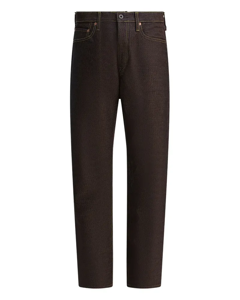 KAPITAL textured-finish jeans - Braun Braun