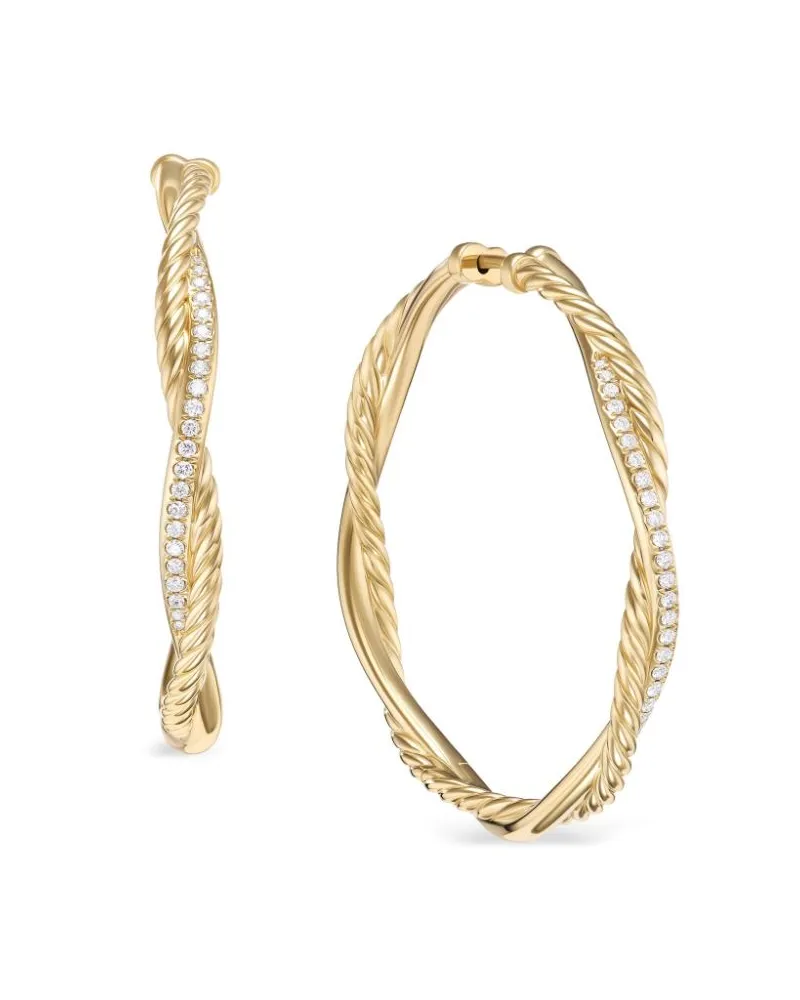 David Yurman 18kt Infinity Gelbgoldcreolen mit Diamant 42mm Gold