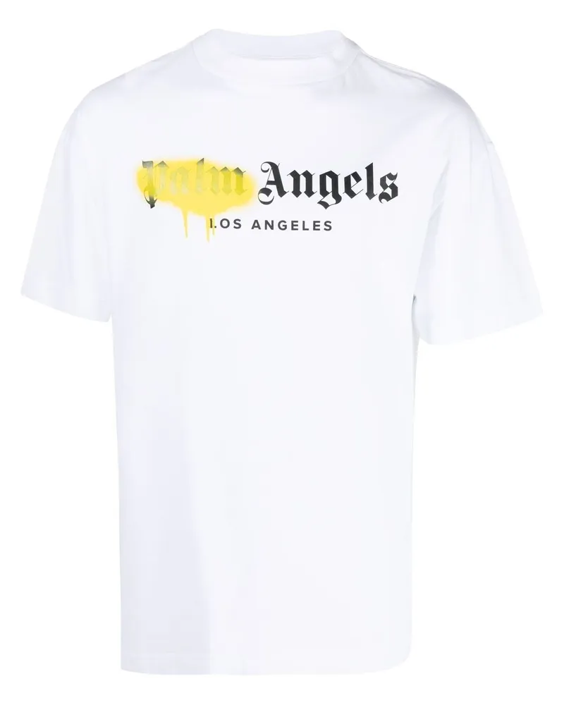 Palm Angels LA T-Shirt mit Logo-Print - Weiß Weiß
