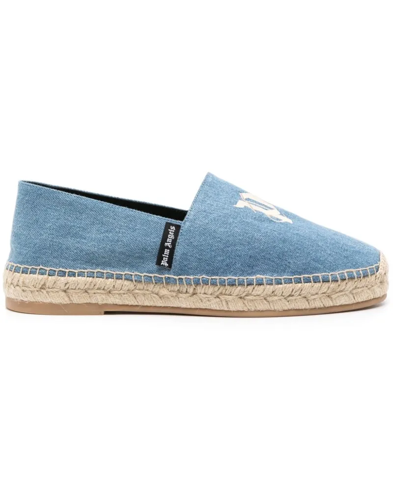 Palm Angels Jeans-Espadrilles mit Logo-Stickerei - Blau Blau