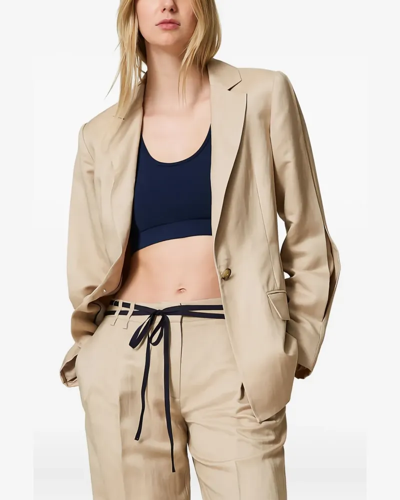 Twin-Set Blazer aus Seide - Nude Nude