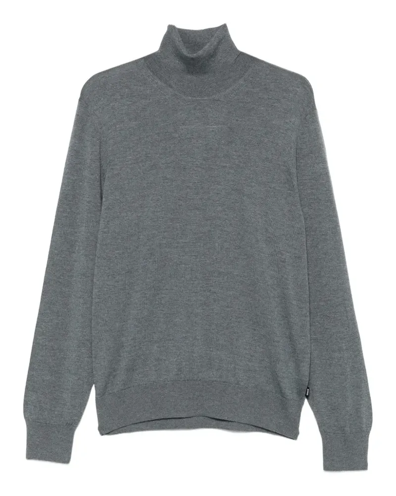 HUGO BOSS roll-neck wool sweater - Grau Grau