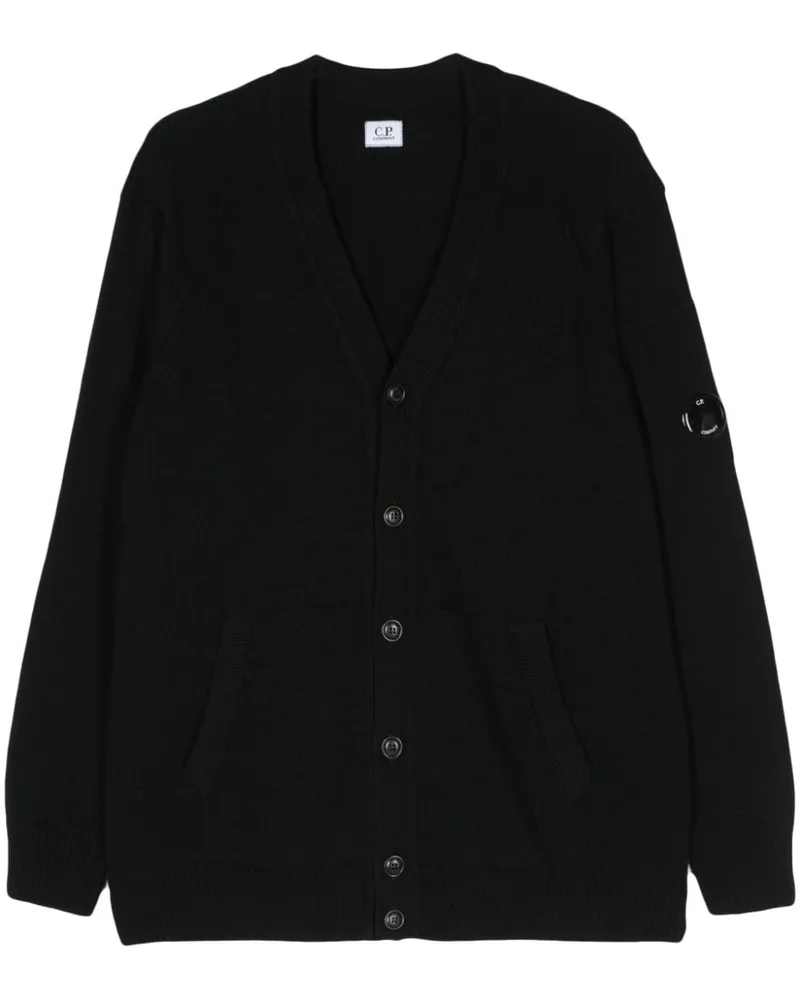 C.P. Company Cardigan mit Linsen-Detail - Schwarz Schwarz