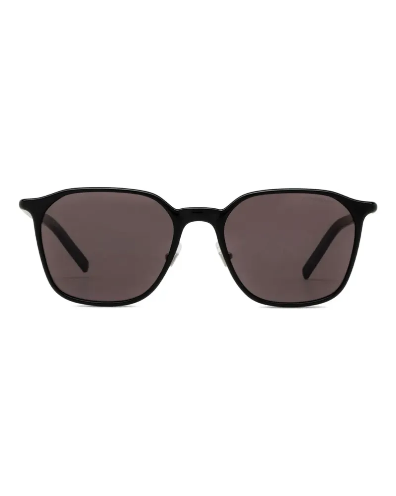 Montblanc Sonnenbrille mit eckigem Gestell - Schwarz Schwarz