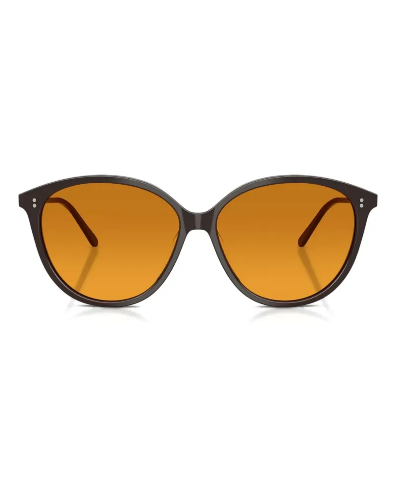 Oliver Peoples Sonnenbrille mit rundem Gestell - Braun Braun