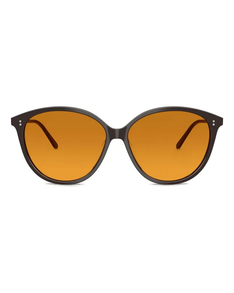 Oliver Peoples Sonnenbrille mit rundem Gestell - Braun Braun