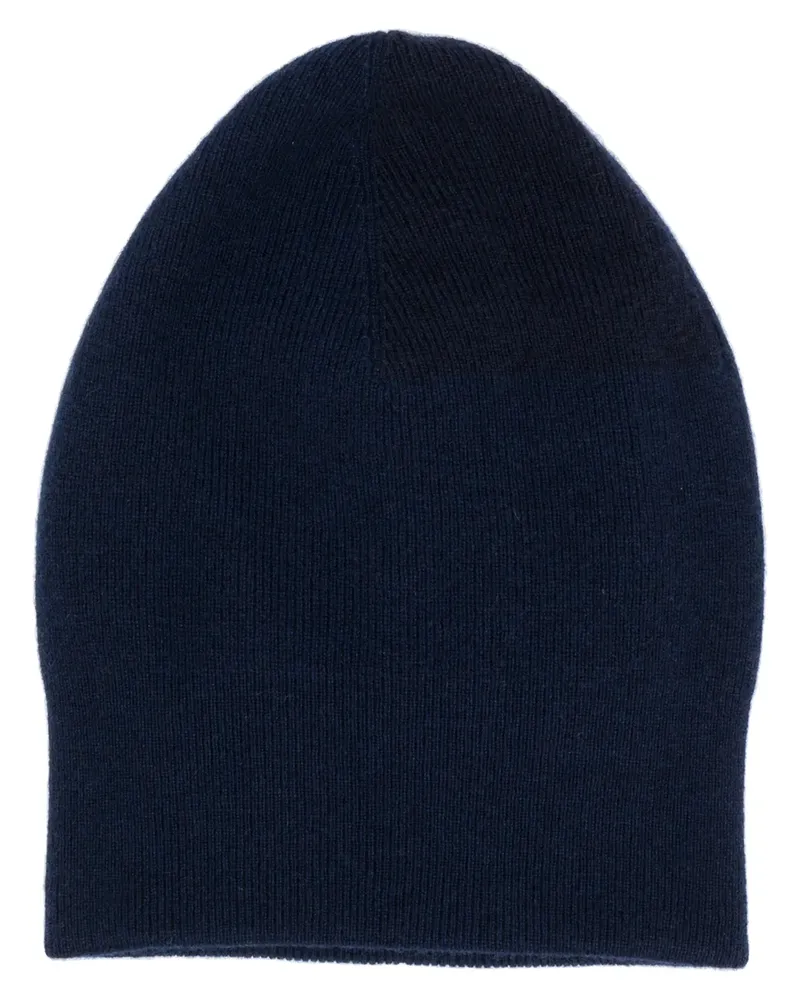 Brunello Cucinelli Fein gestrickte Mütze - Blau Blau