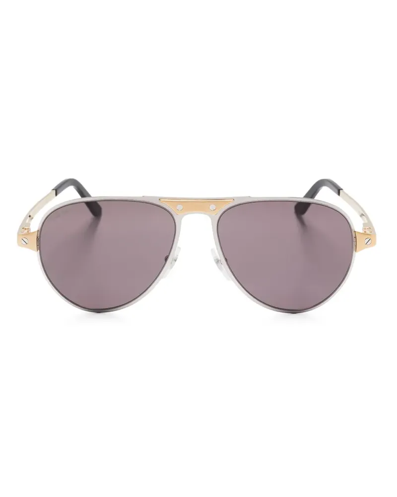 Cartier Santos de Cartier Sonnenbrille - Silber Silber