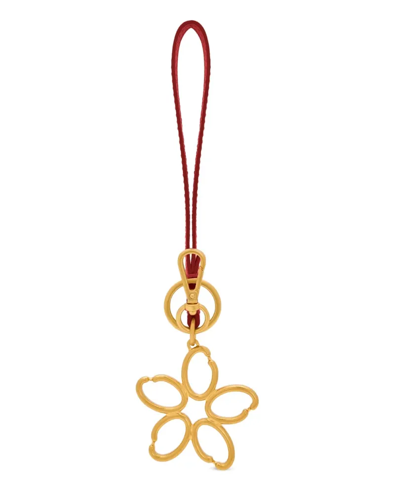 Oscar de la Renta O Flower keyring - Gold Gold