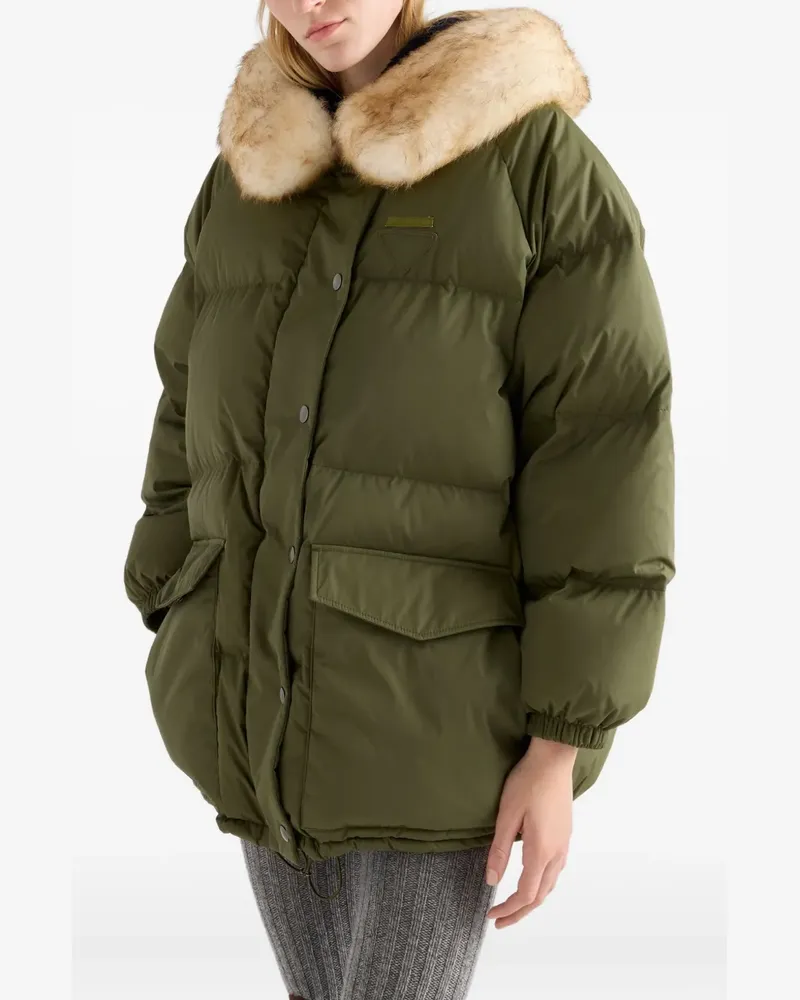 Prada Kapuzenjacke mit aufgesetzter Tasche - Grün Grün