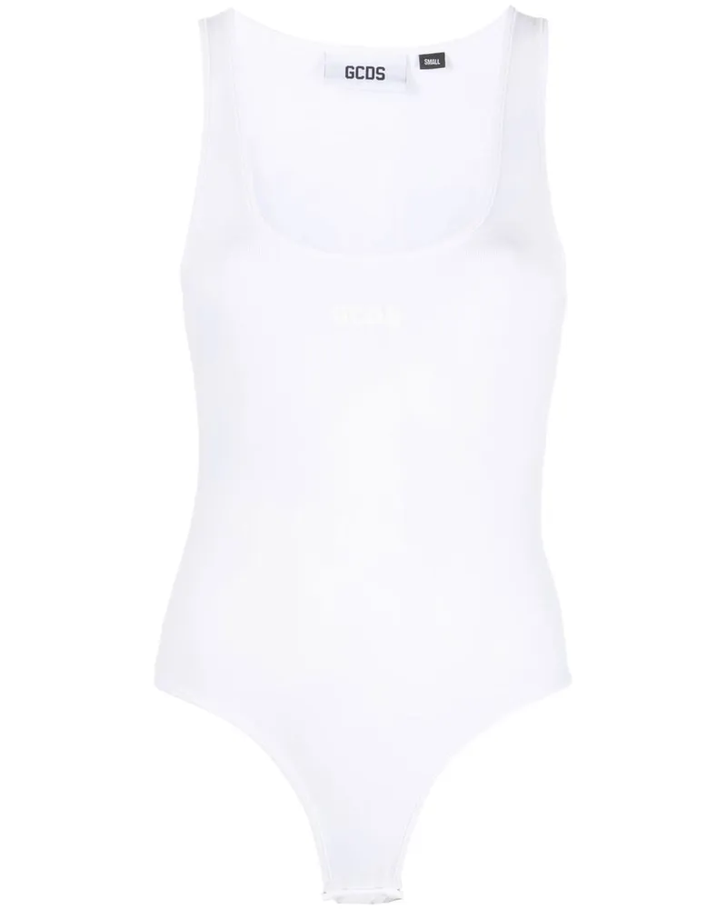 GCDS Body mit Blumen-Print - Weiß Weiß