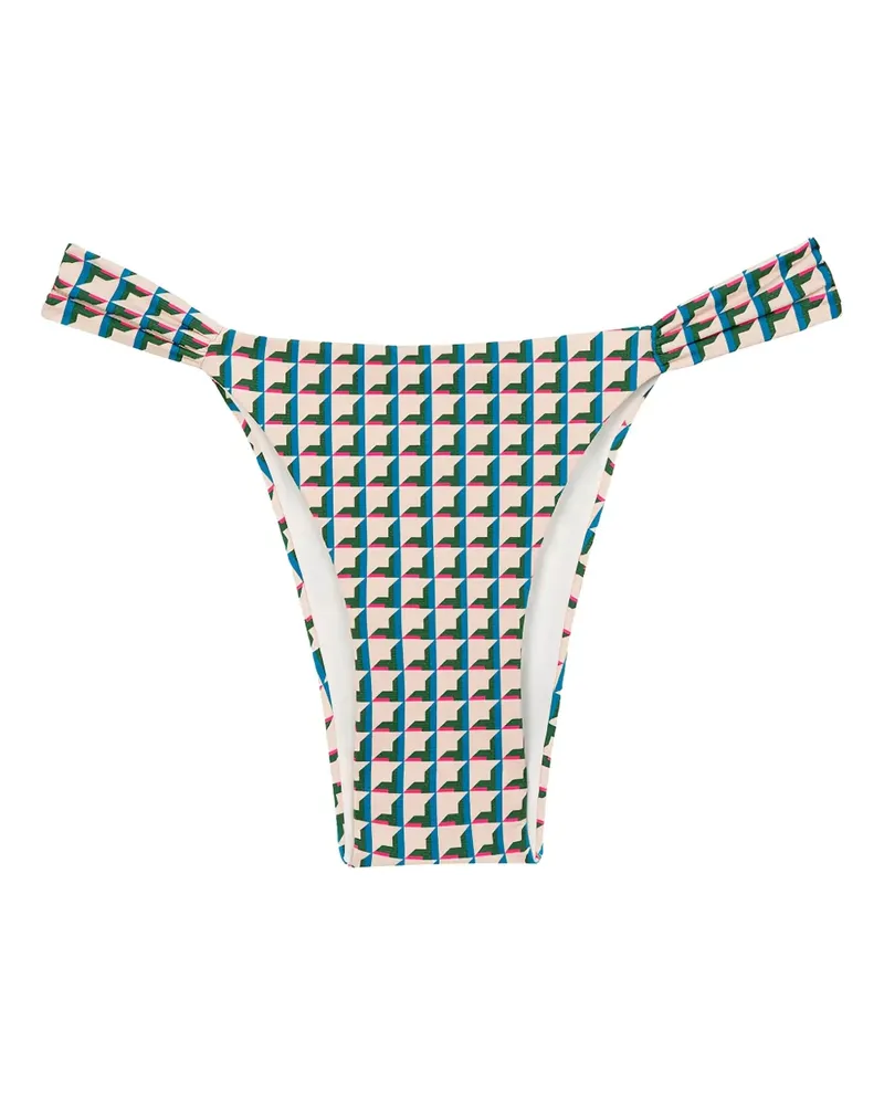 Lenny Niemeyer Bikinihöschen mit geometrischem Print - Nude Nude