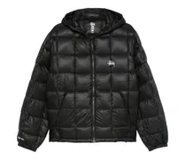 Gesteppte Kapuzenjacke - Schwarz
