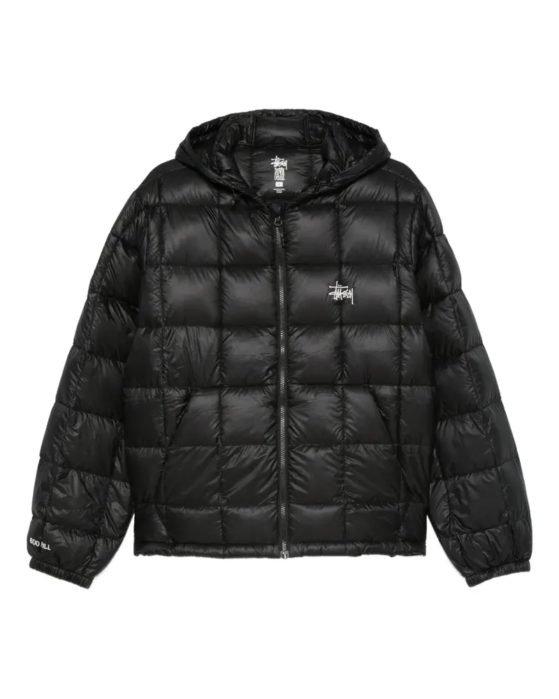 Stüssy Gesteppte Kapuzenjacke - Schwarz Schwarz