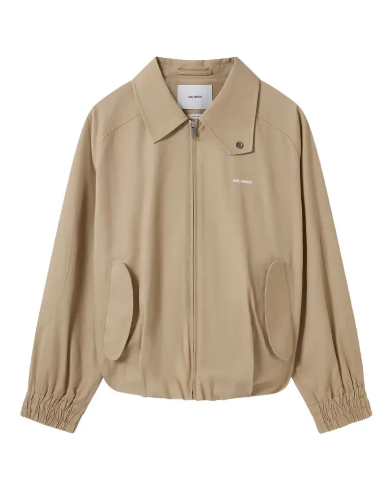 Axel Arigato Nest logo-print jacket - Nude Nude