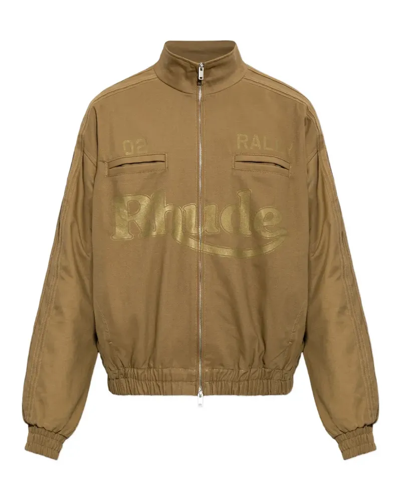 RHUDE Rally Track Jacke mit Logo-Print - Braun Braun