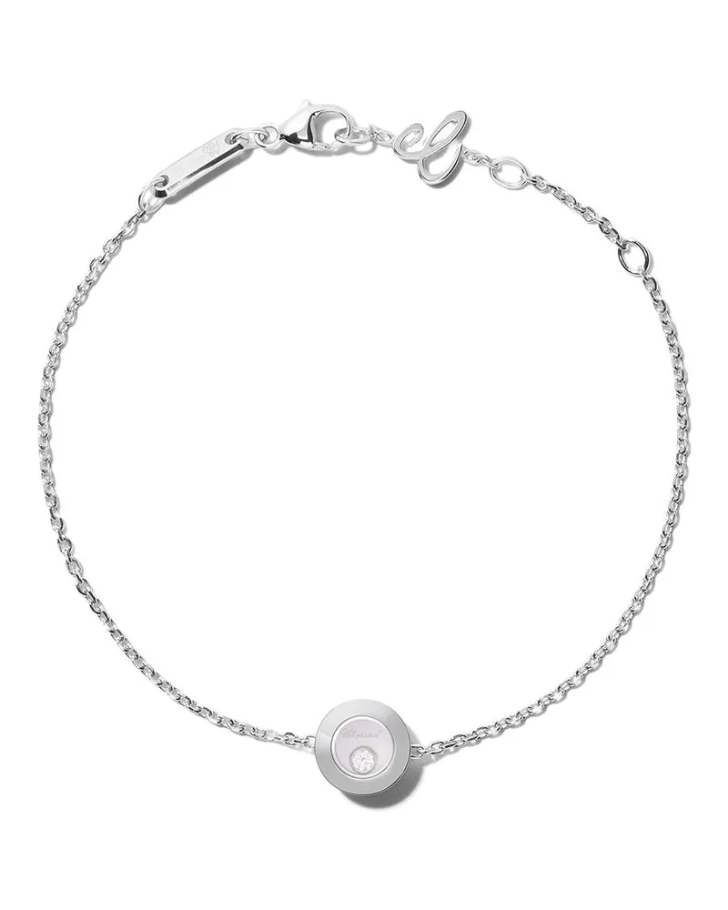 Chopard 18kt 'Happy Diamonds Icons' Weißgoldarmband mit einem Diamanten - Silber Silber