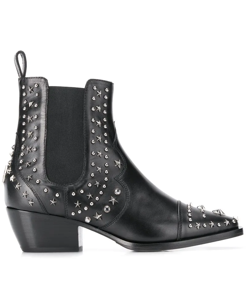 Philipp Plein Stiefeletten im Western-Look - Schwarz Schwarz