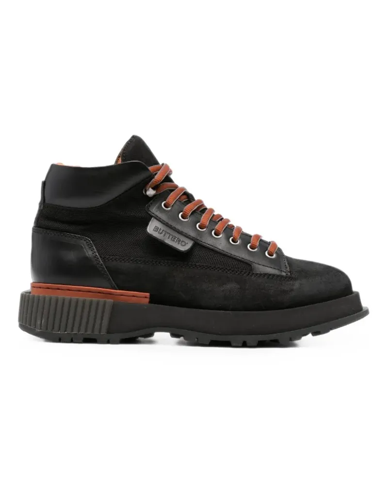 Buttero Stiefel mit Logo-Prägung - Schwarz Schwarz