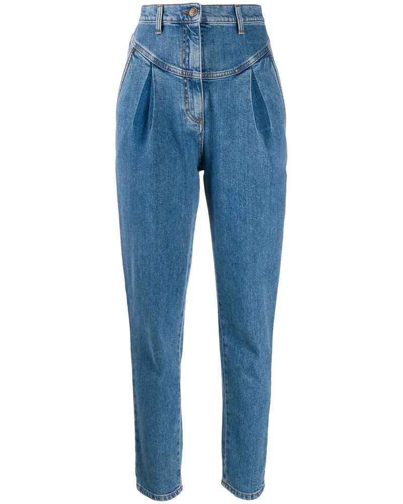 Philosophy Di Lorenzo Serafini Hoch sitzende Tapered-Jeans - Blau Blau