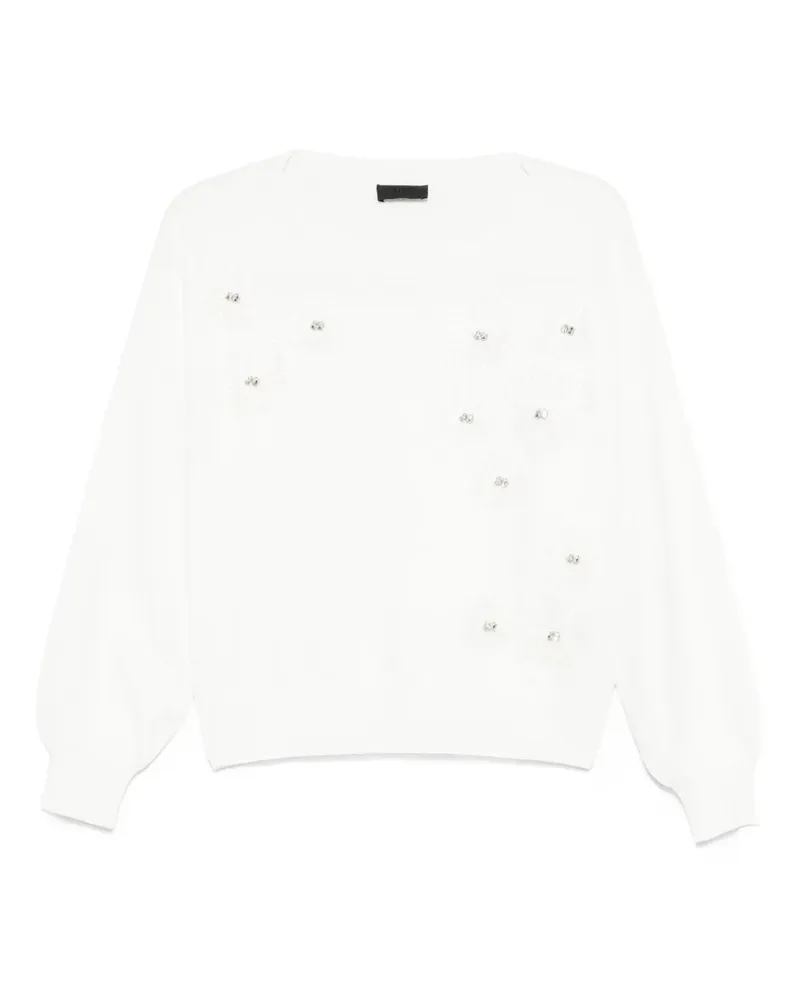 Liu Jo Verzierter Pullover - Weiß Weiß