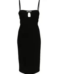 Blumarine Midikleid mit Schleife Schwarz