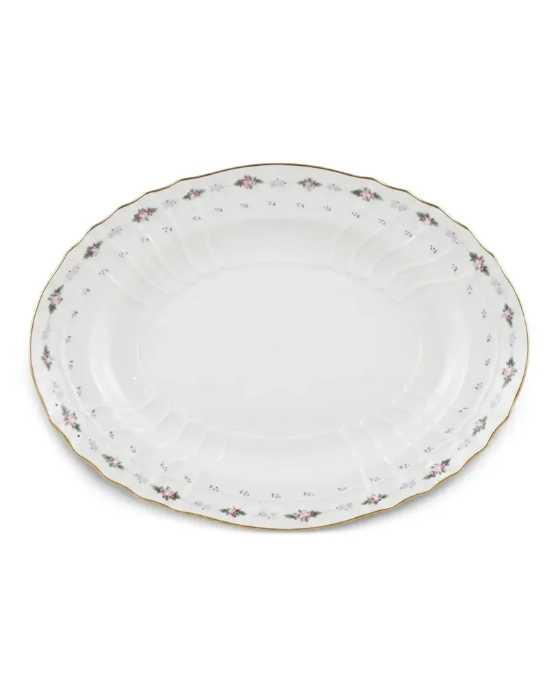 Ginori 1735 Vecchio Ginori Servierplatte mit Blumenprint - Weiß Weiß