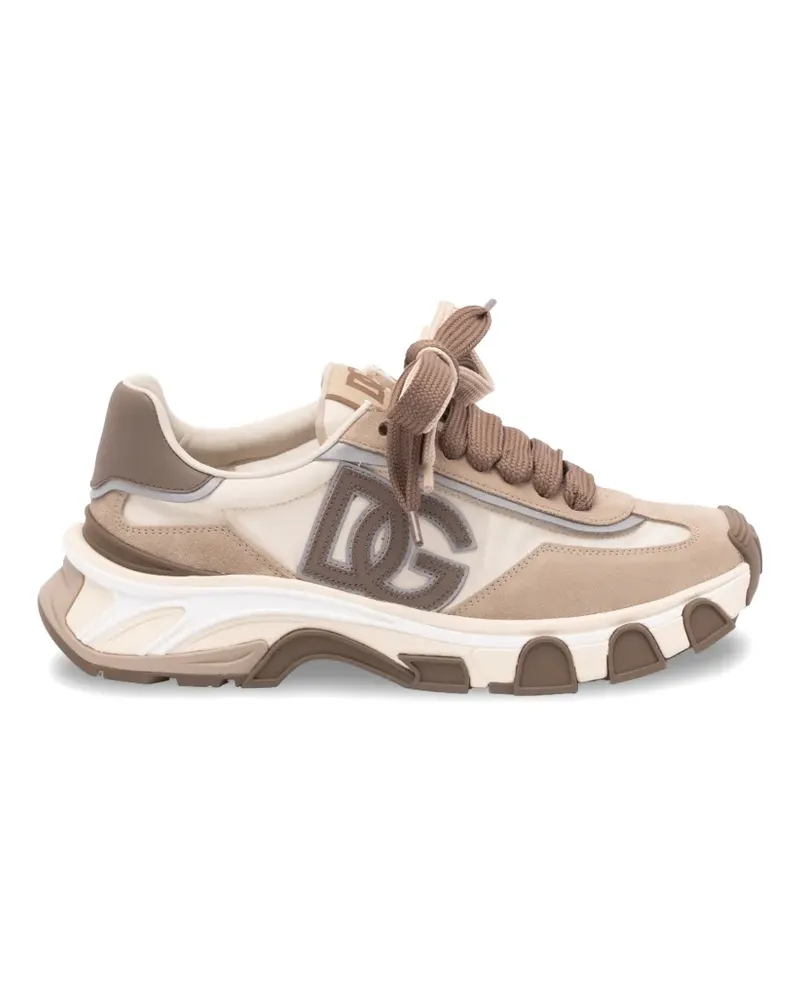 Dolce & Gabbana Country Road leather-logo sneakers - Nude Nude