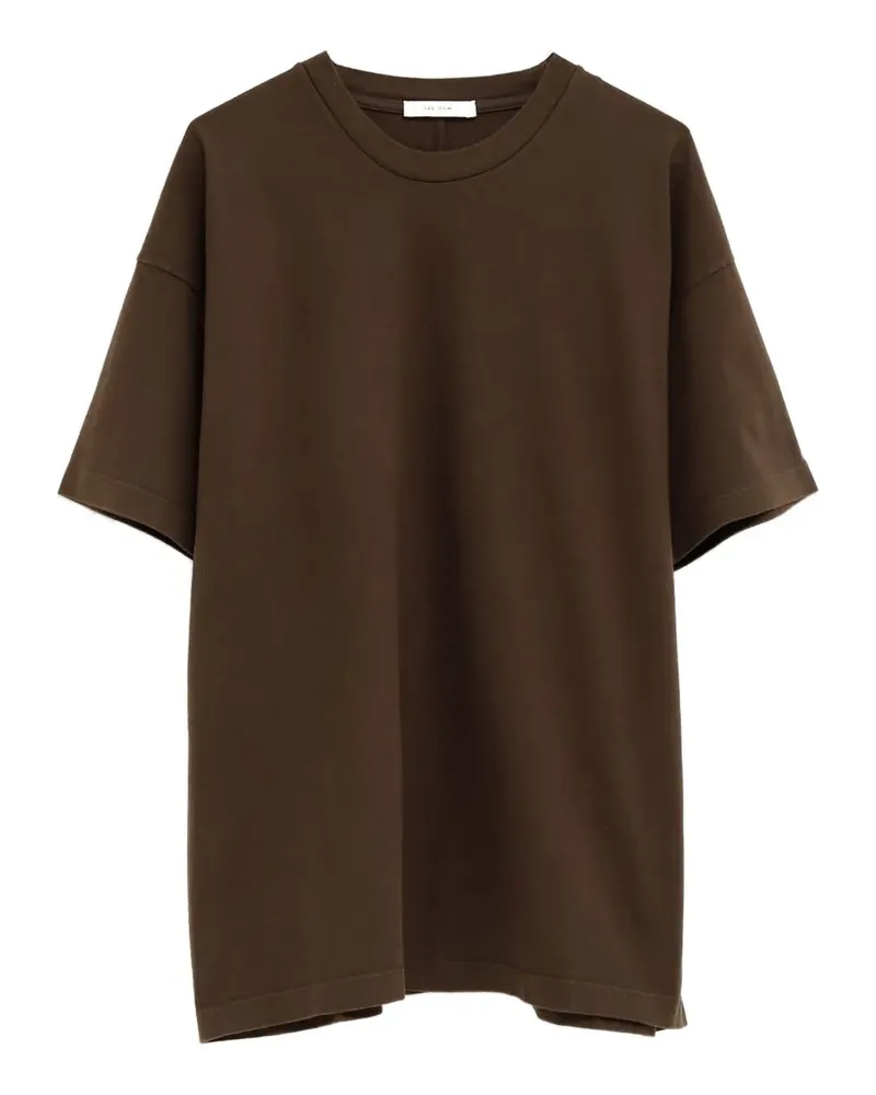 The Row short-sleeve boxy top - Braun Braun