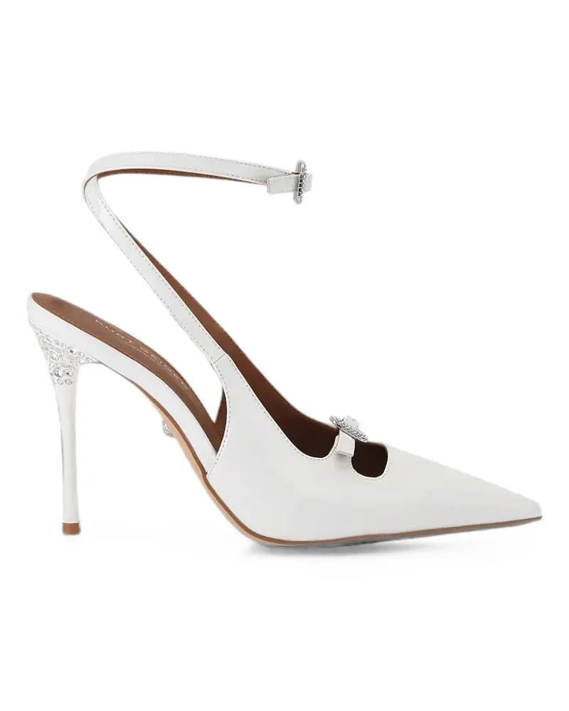 Kurt Geiger crystal-embellished pointed-toe pumps - Weiß Weiß