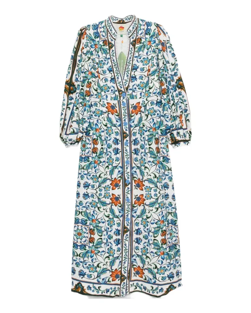FARM Rio floral-print maxi dress - Weiß Weiß