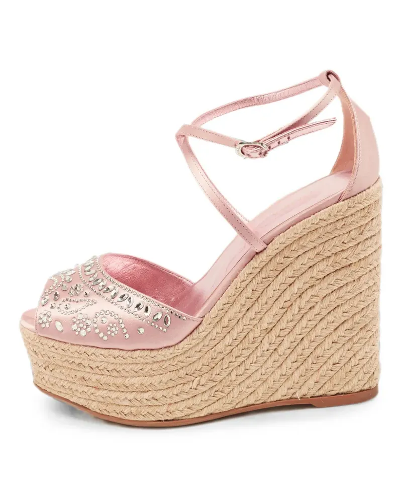 Le Silla crystal-embellished espadrilles - Rosa Rosa